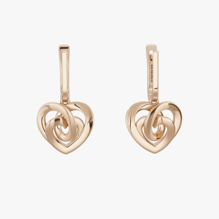 Infinity Heart Gold Earrings